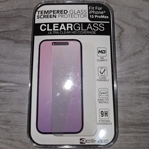 iPhone 15 pro max Screen Protector Tempered Glass